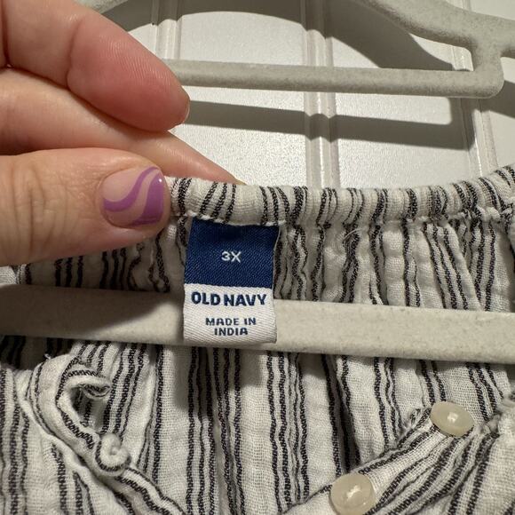 Old Navy Striped Poet Blouse Plus Size 3X - Picture 5 of 6